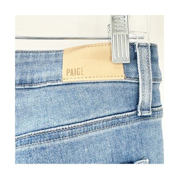 Paige Claudine Darling Wisiesta Hem Slim Boot Cut Jean Denim Blue Size 31 NWT - Picture 8 of 15